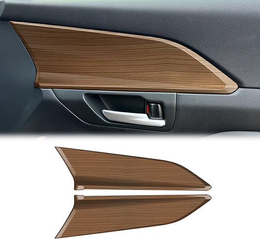 Door Handle Cover Trim fit for Toyota Grand Highlander 2024 2025 Interior Decoration Car Accessories Peach Wood Grain ABS