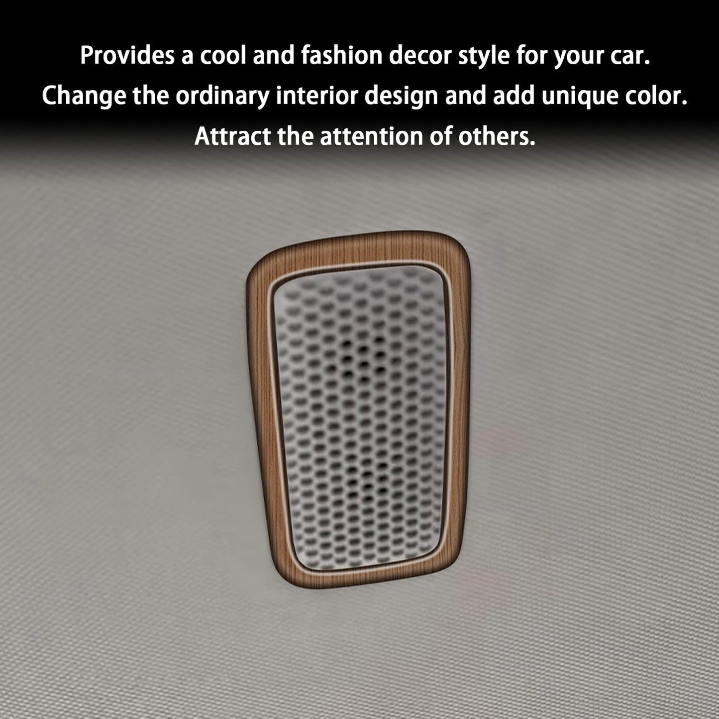 Peach Wood Grain Roof-Mounted Speaker Cover fit for Toyota Grand Highlander 2024 2025 Interior Decoration Accessories