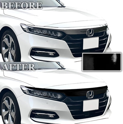 BOGAR TECH DESIGNS Front Chrome Delete Overlay Compatible with Honda Accord 2018-2022, Gloss Black