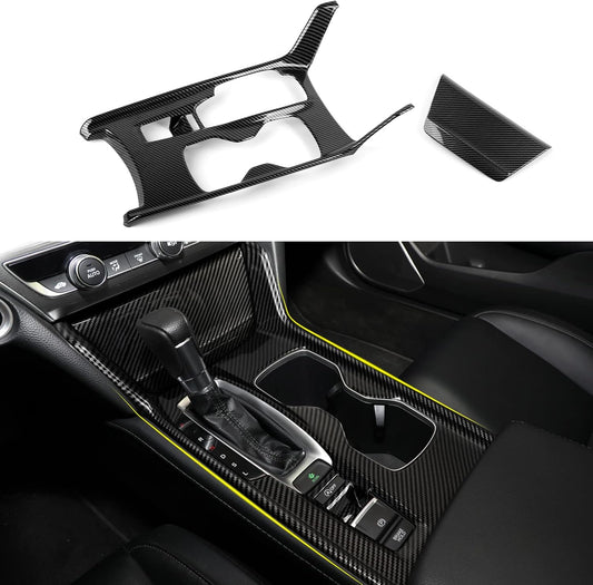 Calcomanías para panel de palanca de cambios versión a gas para Honda Accord 2018 2019 2020 2021 2022 Accesorios de 10ª generación ABS Calcomanías interiores de fibra de carbono