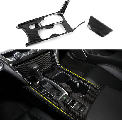 Calcomanías para panel de palanca de cambios versión a gas para Honda Accord 2018 2019 2020 2021 2022 Accesorios de 10ª generación ABS Calcomanías interiores de fibra de carbono