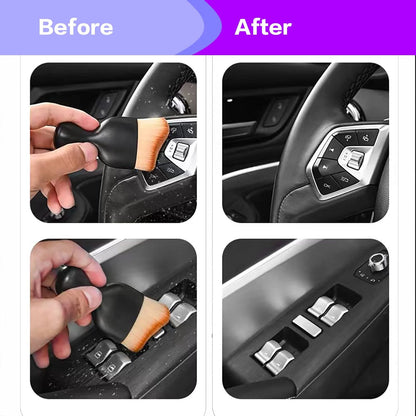Cepillo para detalles del interior del automóvil, cepillo de limpieza de cerdas suaves, cepillo para detallar el automóvil, herramienta de limpieza interior del automóvil, cepillo de detalles