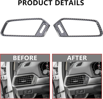 20 Pcs Carbon Fiber Interior Decor Cover, Gear Shift Panel Air Vent Cover Side Door Panel Strip Cover Trim Compatible with Honda Accord 10th Gen 2018-2022