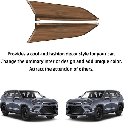 Door Handle Cover Trim fit for Toyota Grand Highlander 2024 2025 Interior Decoration Car Accessories Peach Wood Grain ABS
