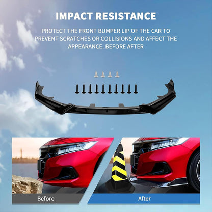 Archaic Borde de parachoques delantero compatible con Honda Accord 10.5th Sedan SE/EX-L/LX/Sport/Touring 2021 2022, kit de carrocería divisor debajo de la barbilla, alerón inferior