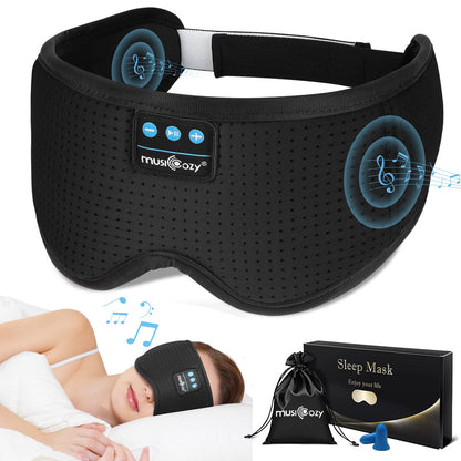 MUSICOZY - Auriculares con Bluetooth, máscara con auriculares inalámbricos para dormir de lado, hombres y mujeres, oficina, siesta, viajes en avión, regalos únicos para niños y niñas