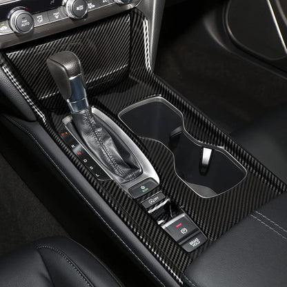 Calcomanías para panel de palanca de cambios versión a gas para Honda Accord 2018 2019 2020 2021 2022 Accesorios de 10ª generación ABS Calcomanías interiores de fibra de carbono
