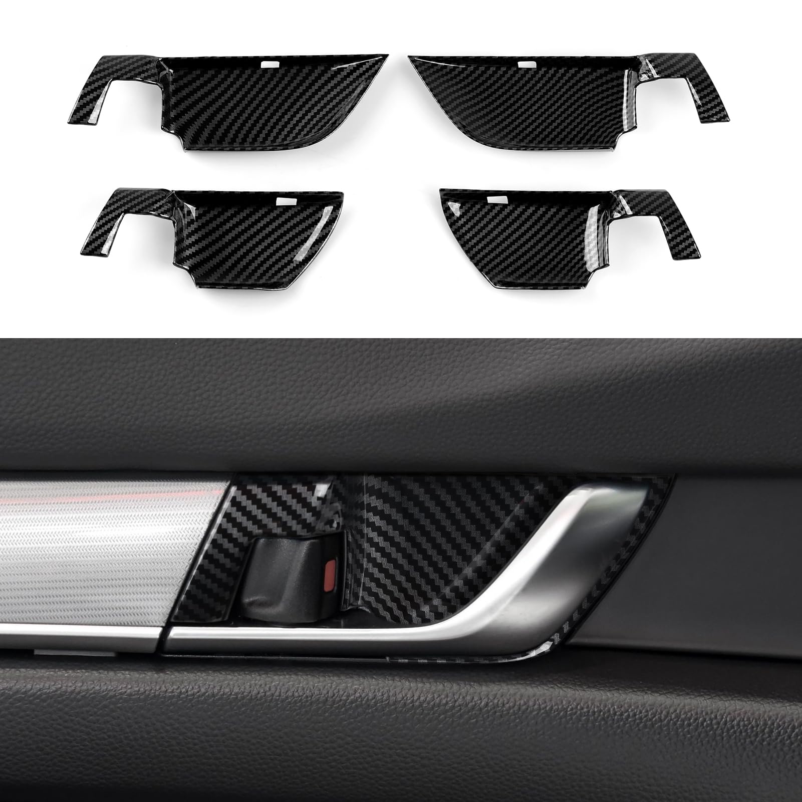 Calcomanías para panel de palanca de cambios versión a gas para Honda Accord 2018 2019 2020 2021 2022 Accesorios de 10ª generación ABS Calcomanías interiores de fibra de carbono