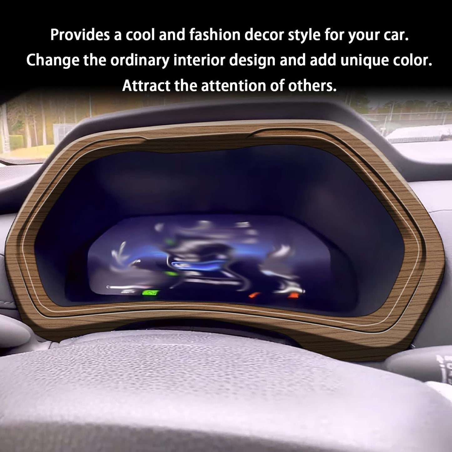 Instrument Frame Modification Interior Car Accessories fit for Toyota Grand Highlander 2024 2025 Peach Wood Grain Console Center Dashboard Cover Trim ABS