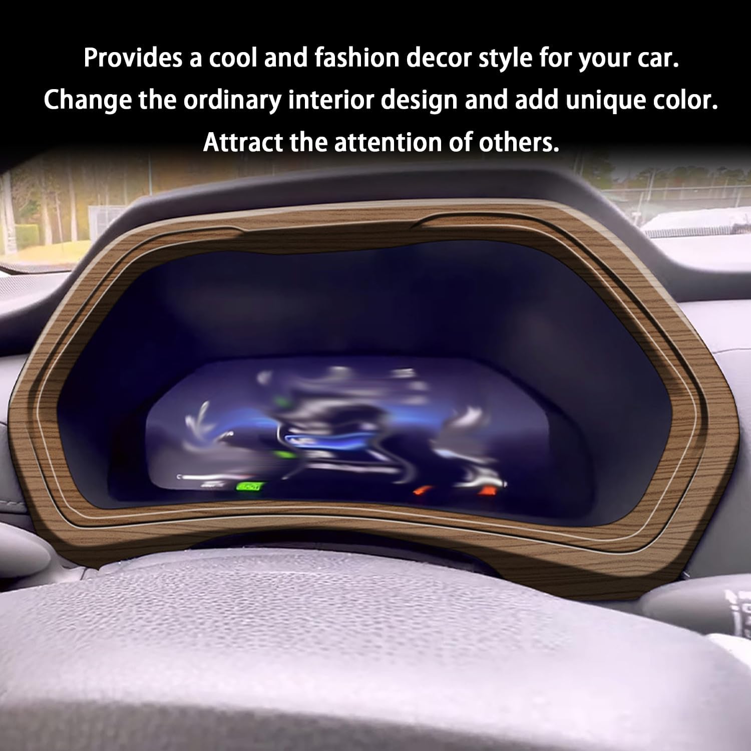 Instrument Frame Modification Interior Car Accessories fit for Toyota Grand Highlander 2024 2025 Peach Wood Grain Console Center Dashboard Cover Trim ABS