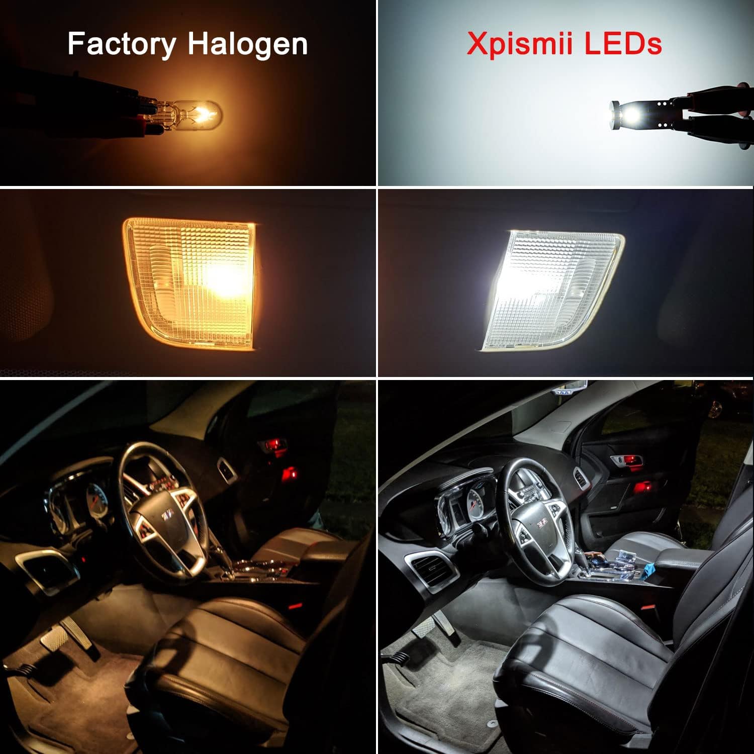 6 Piece 6000K White Accord Interior LED Light Kit Package Replacement for Honda Accord 2018 2019 2020 2021 2022, with Placement Diagram and Install Tool