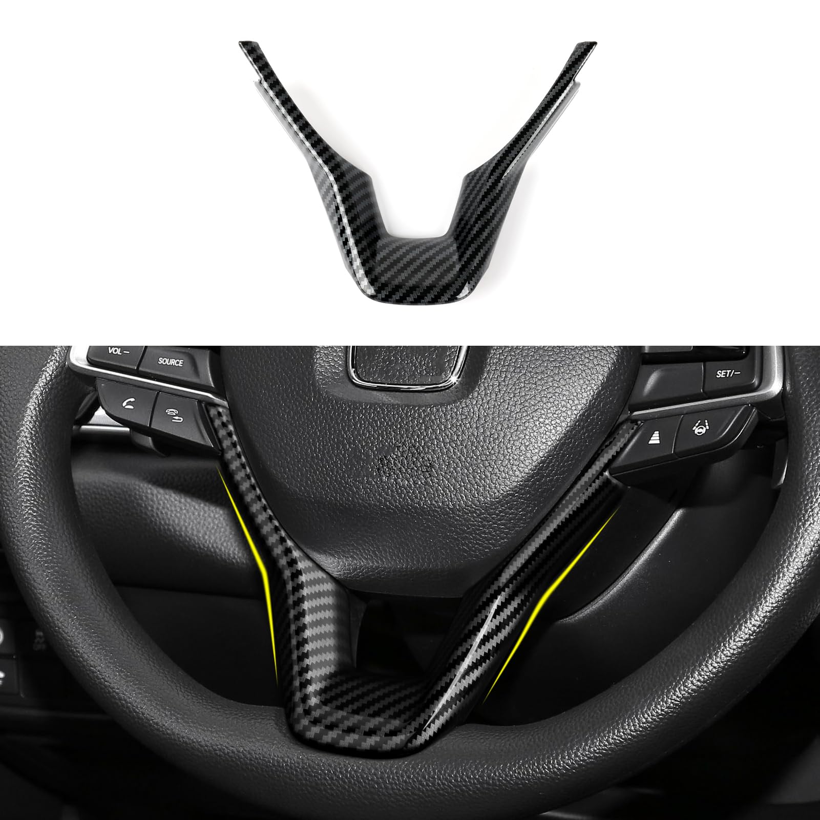 Calcomanías para panel de palanca de cambios versión a gas para Honda Accord 2018 2019 2020 2021 2022 Accesorios de 10ª generación ABS Calcomanías interiores de fibra de carbono