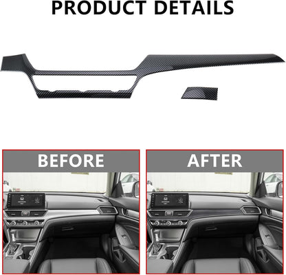 20 Pcs Carbon Fiber Interior Decor Cover, Gear Shift Panel Air Vent Cover Side Door Panel Strip Cover Trim Compatible with Honda Accord 10th Gen 2018-2022