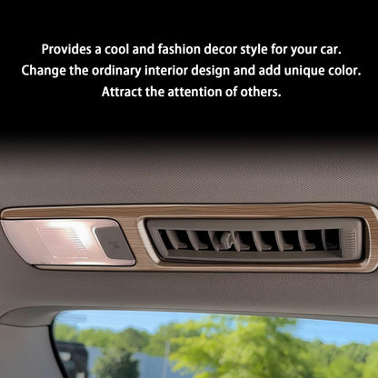 Peach Wood Grain Center Console Car Accessories for Toyota Grand Highlander 2024 2025 Rear Air Condition Outlet Vent Covers Trim ABS 4PC