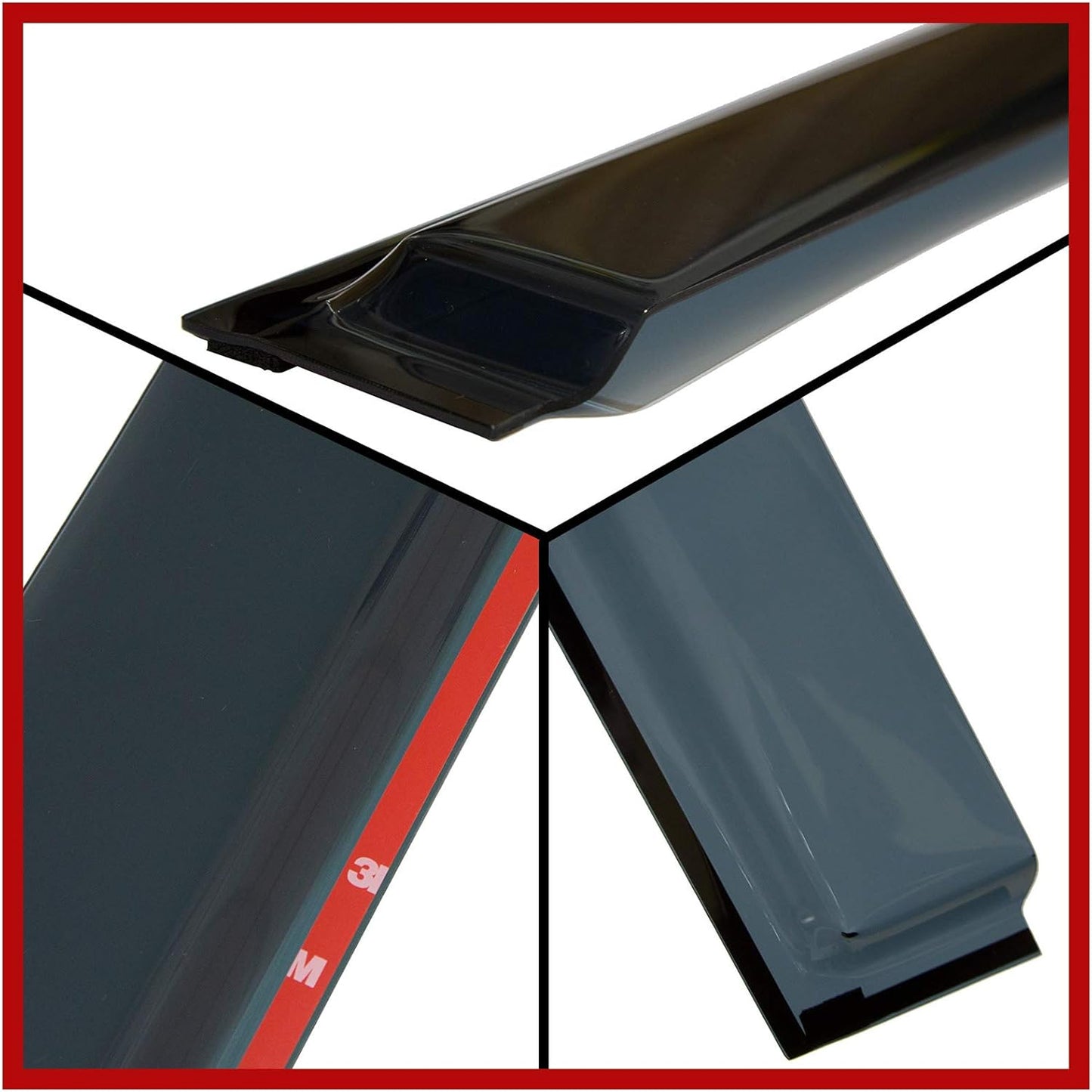 2024-2025 Tape-On Side Window Visor Deflectors for Toyota Grand Highlander Rain Guards XLE Limited Platinum MAX Hybrid Smoke & for Lexus TX 350 500h Premium AWD Luxury Hybrid 2024-2025