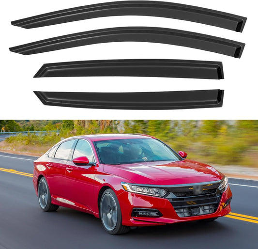 Viseras de ventana, protectores de lluvia para Honda Accord 2018-2023, deflectores de viento de ventilación de ventana fuera del canal, viseras para Accord 18-23 19 20 21 22
