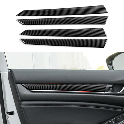 Calcomanías para panel de palanca de cambios versión a gas para Honda Accord 2018 2019 2020 2021 2022 Accesorios de 10ª generación ABS Calcomanías interiores de fibra de carbono