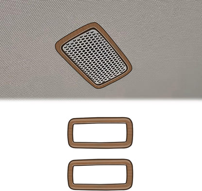 Peach Wood Grain Roof-Mounted Speaker Cover fit for Toyota Grand Highlander 2024 2025 Interior Decoration Accessories