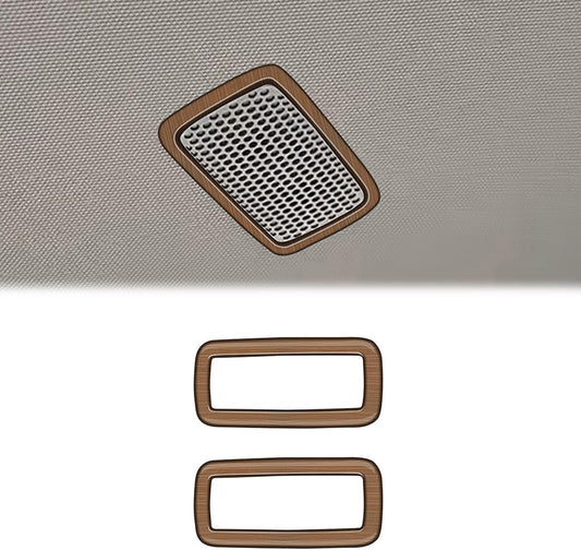 Peach Wood Grain Roof-Mounted Speaker Cover fit for Toyota Grand Highlander 2024 2025 Interior Decoration Accessories