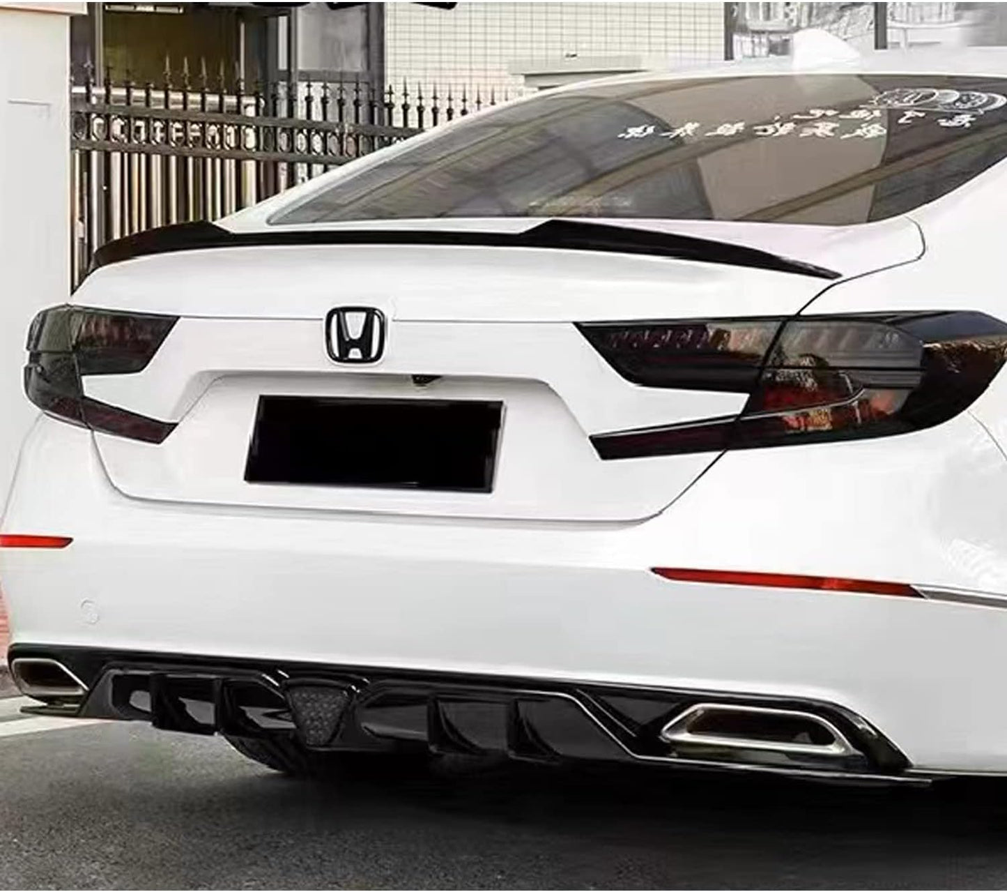MUCO Alerón trasero de tapa de maletero para Honda Accord 2018 19 20 21 22 2023 4 puertas Sedan 10ª generación - Alerón de maletero estilo Akasaka JDM
