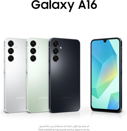 Samsung Galaxy A16 4G LTE (128GB + 4GB) International Model SM-A165F/DS Factory Unlocked, 6.7", Dual SIM, 50MP Triple Camera (Case Bundle), Black