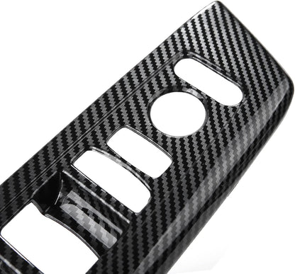 CKE 4 piezas compatibles con Honda CRV 2026 2025 2024 2023 Accesorios para reposabrazos de puerta de automóvil, interruptores de elevación, cubierta de panel, cubierta de reposabrazos, estilo de fibra