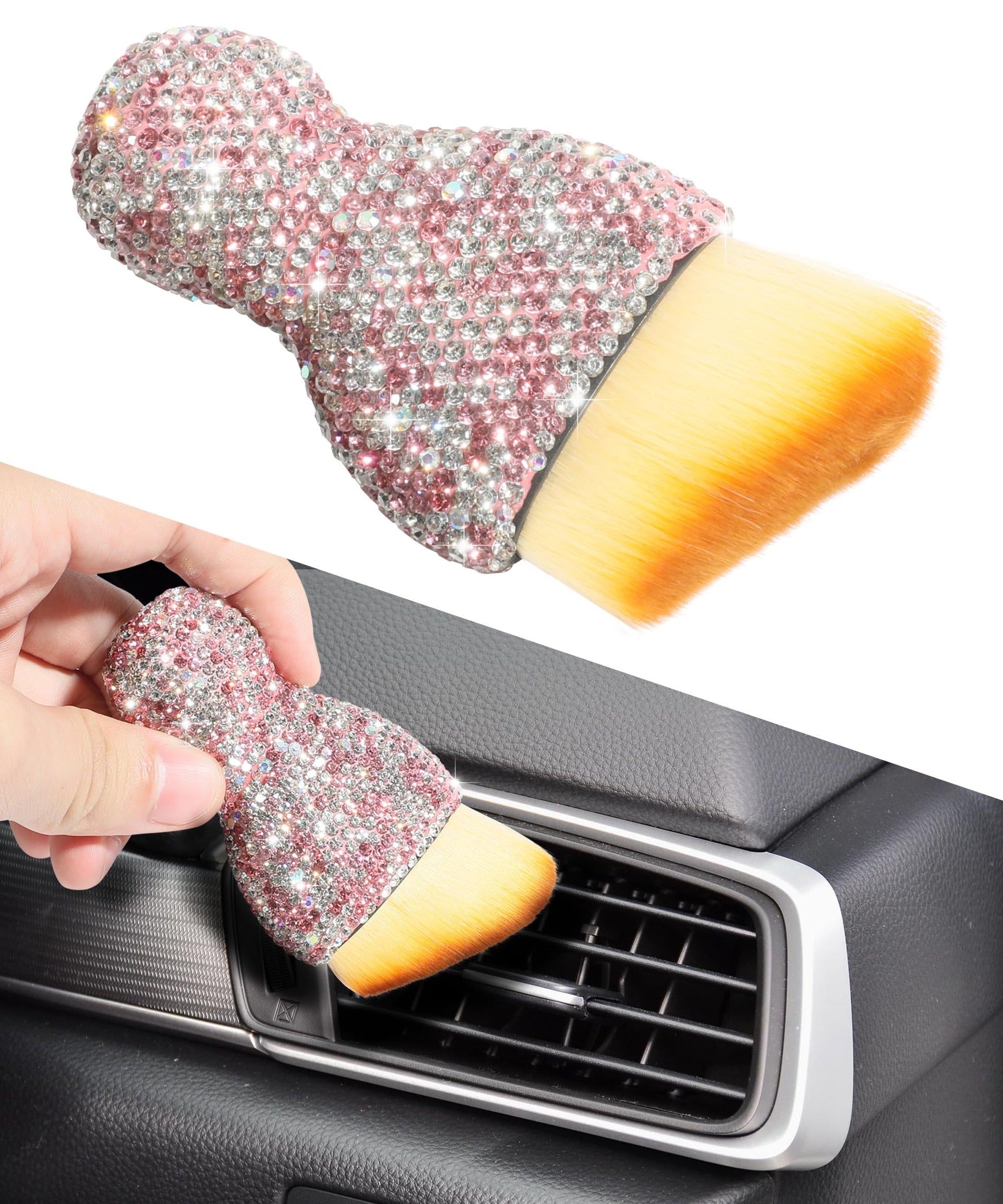 Cepillo para detalles del interior del automóvil, cepillo de limpieza de cerdas suaves, cepillo para detallar el automóvil, herramienta de limpieza interior del automóvil, cepillo de detalles