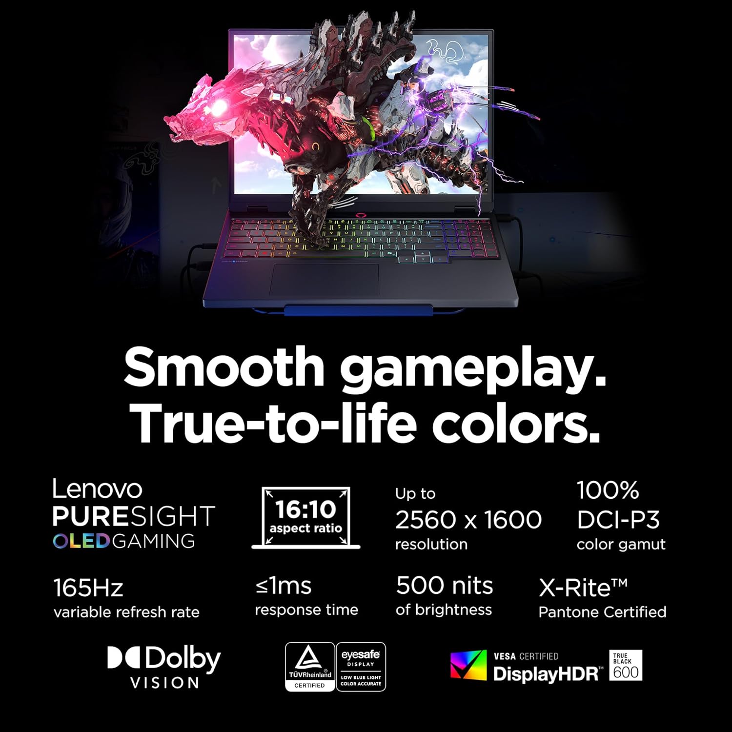 Lenovo Legion 5i - Portátil para juegos - Intel® Core™ i7-14700HX - Pantalla OLED WQXGA PureSight de 15" 2.5K WQXGA PureSight - Frecuencia de actualización de 165Hz - NVIDIA® GeForce RTX™ 5070
