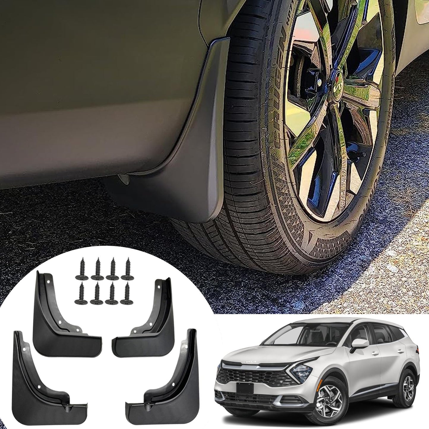 for Honda CRV 2023 2024 2025 2026 Splash Guard - Front & Rear Mud Flaps for Honda CR-V LX/EX/EXL 2023 2024 2025 2026 Exterior Accessories (Not for Hybrid)