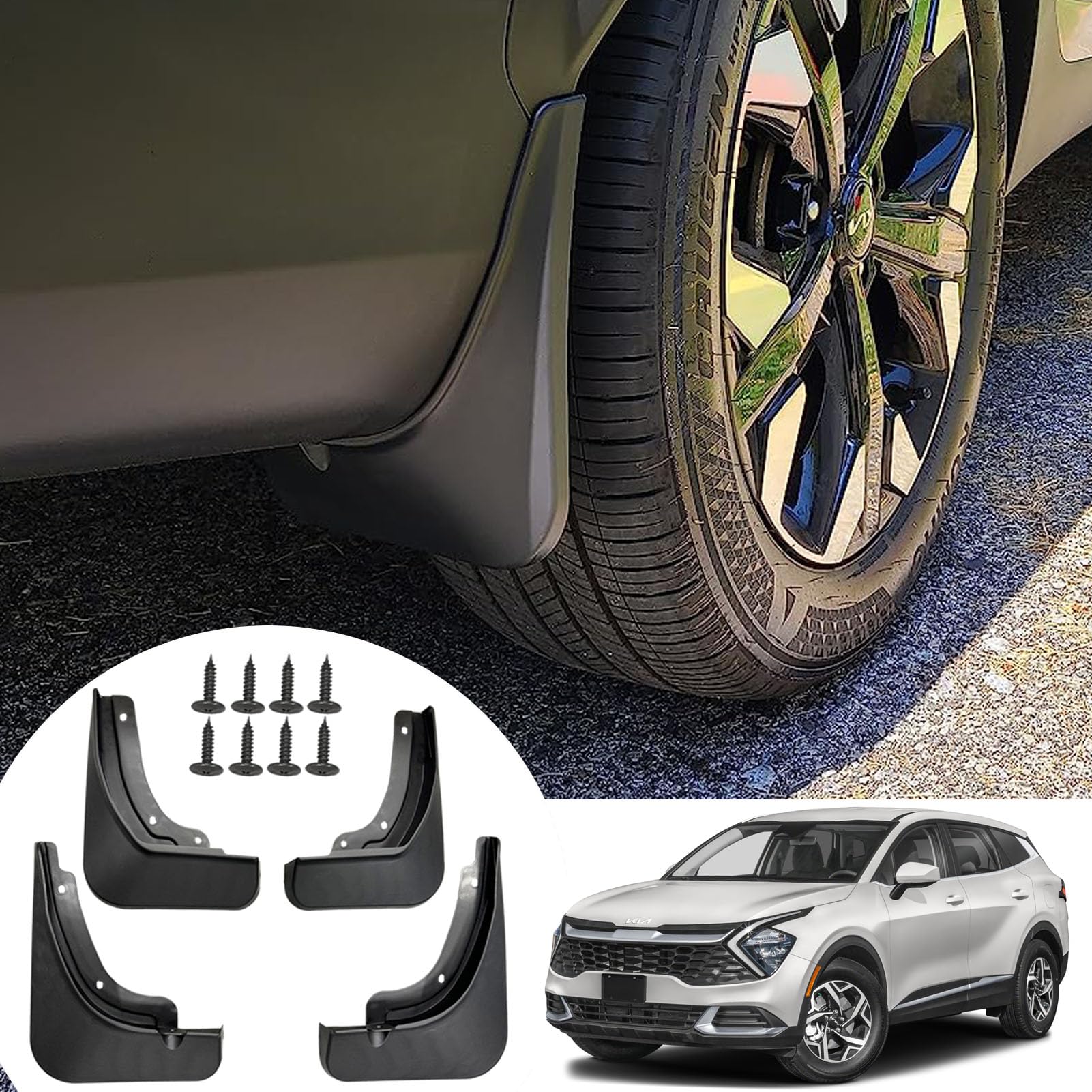 for Honda CRV 2023 2024 2025 2026 Splash Guard - Front & Rear Mud Flaps for Honda CR-V LX/EX/EXL 2023 2024 2025 2026 Exterior Accessories (Not for Hybrid)