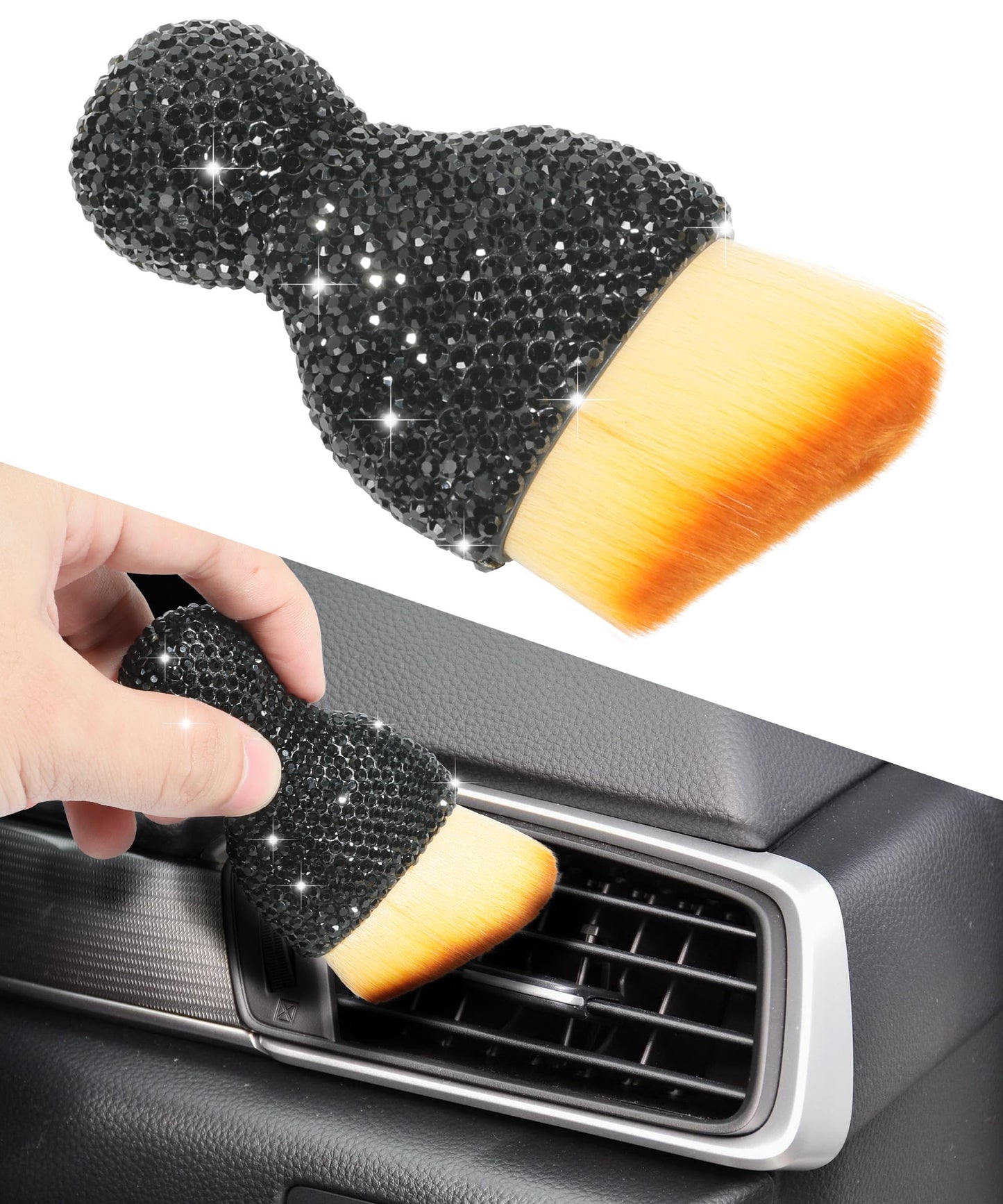 Cepillo para detalles del interior del automóvil, cepillo de limpieza de cerdas suaves, cepillo para detallar el automóvil, herramienta de limpieza interior del automóvil, cepillo de detalles